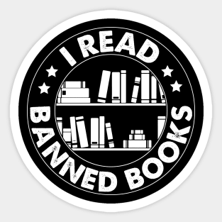 I Read Banned Books T-Shirt Sticker